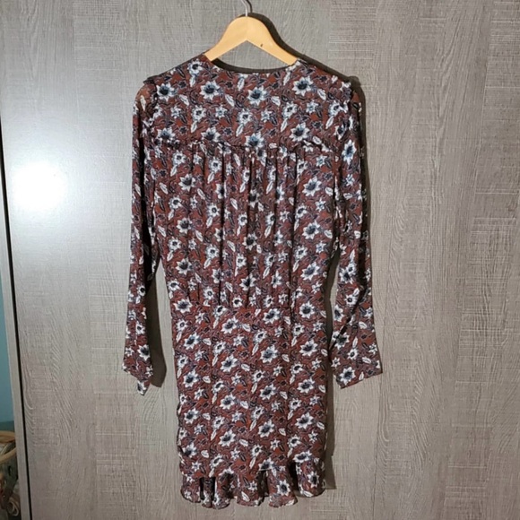 VERONICA BEARD Anjali Silk Floral Ruffled Ruched Mini Dress Sz M/6 - Picture 13 of 13